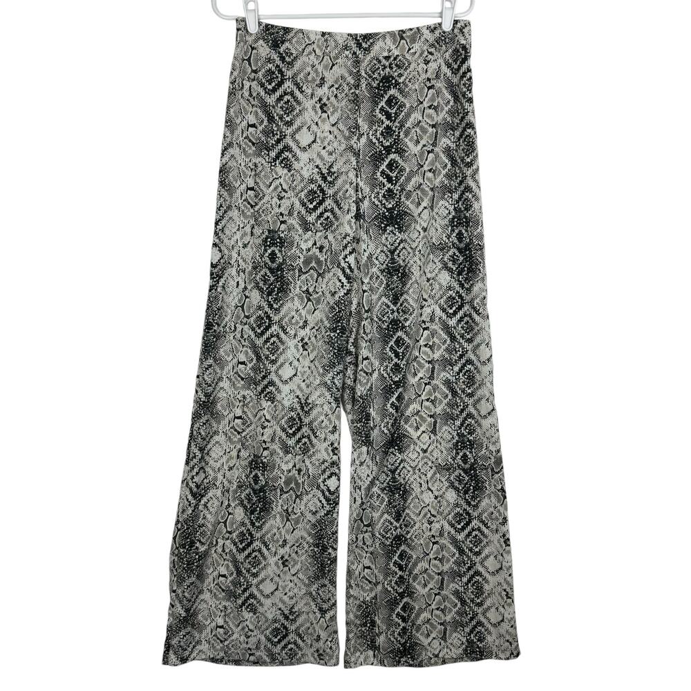 Women's DO+BE Muilticolor Snake‎ Print Side Zip Wide Leg Palazzo Pant sz Large